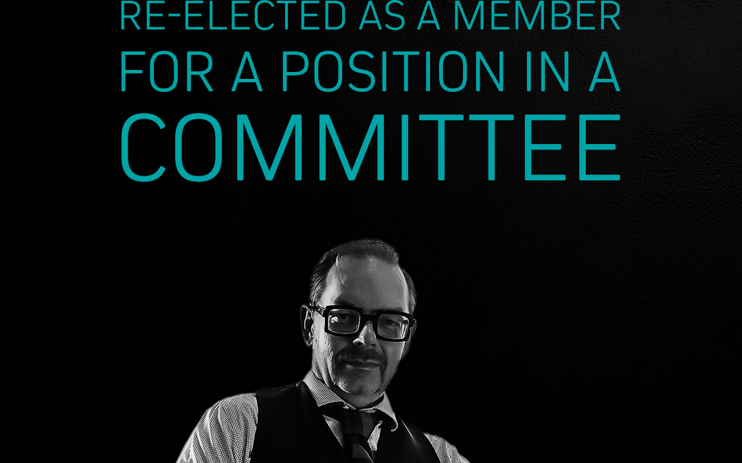 Re-elected as a member for a position in a committee,