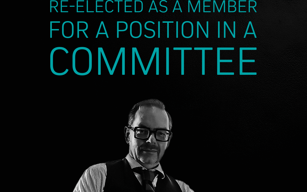 Re-elected as a member for a position in a committee,