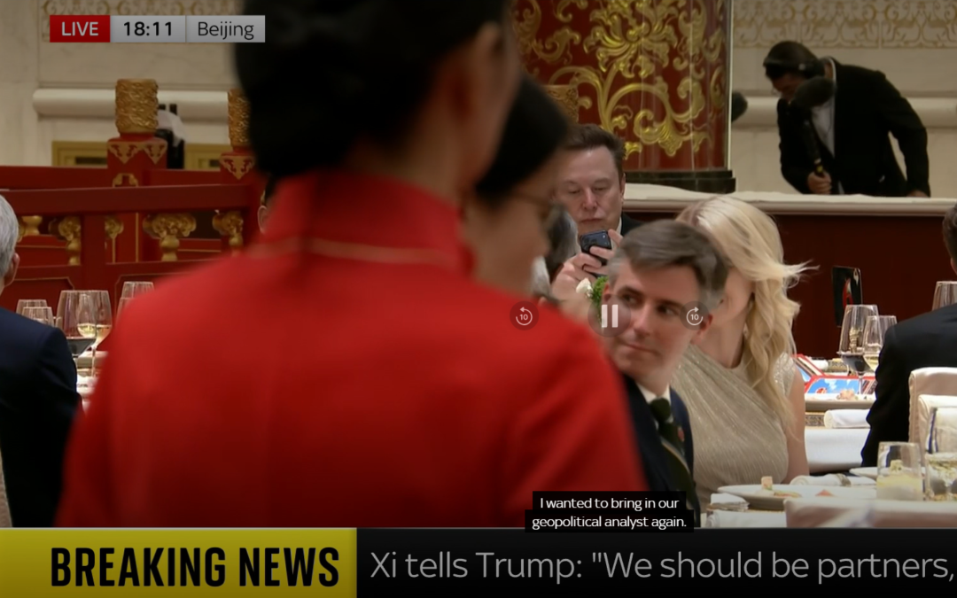 I have been following the event involving Xi and Trump in Beijing minute by minute across several live streams