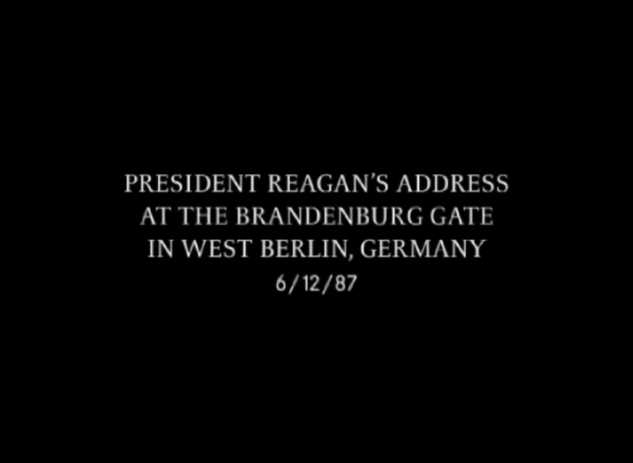 President Ronald Reagan visited West Berlin and delivered one of the most remarkable speeches of the twentieth century