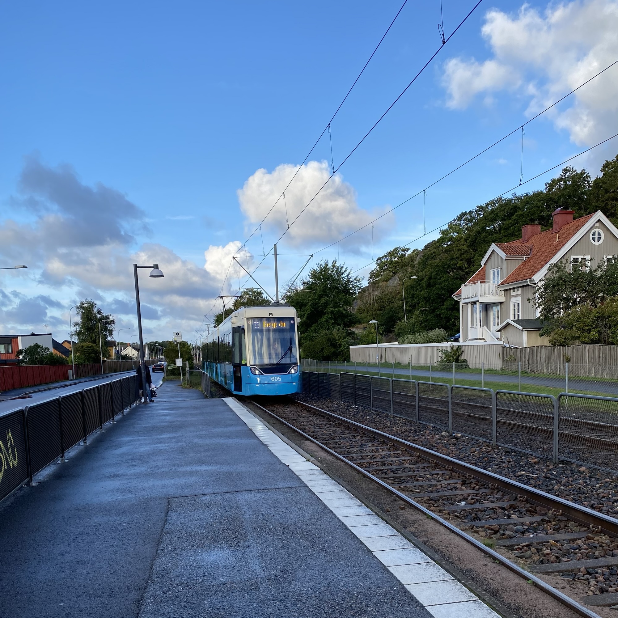 Taking the tram to the final count of the general election in Gothenburg.