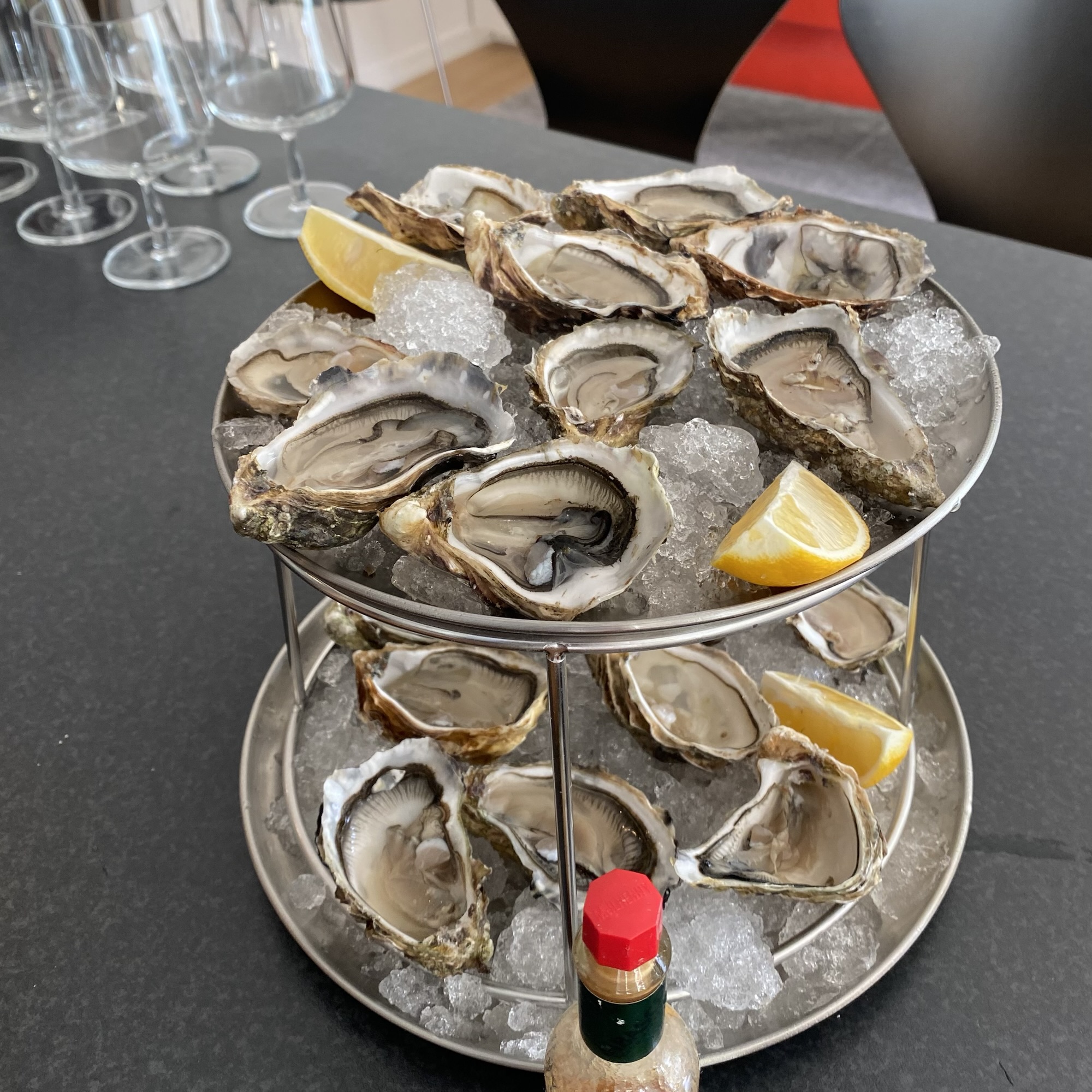 Oysters in a row, safely and efficiently